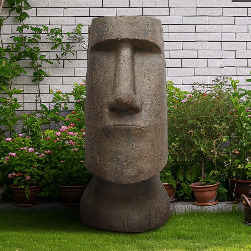 Moai Easter Island Head Statue Outdoor Indoor Garden Yard Patio Lawn Porch Decor gallery