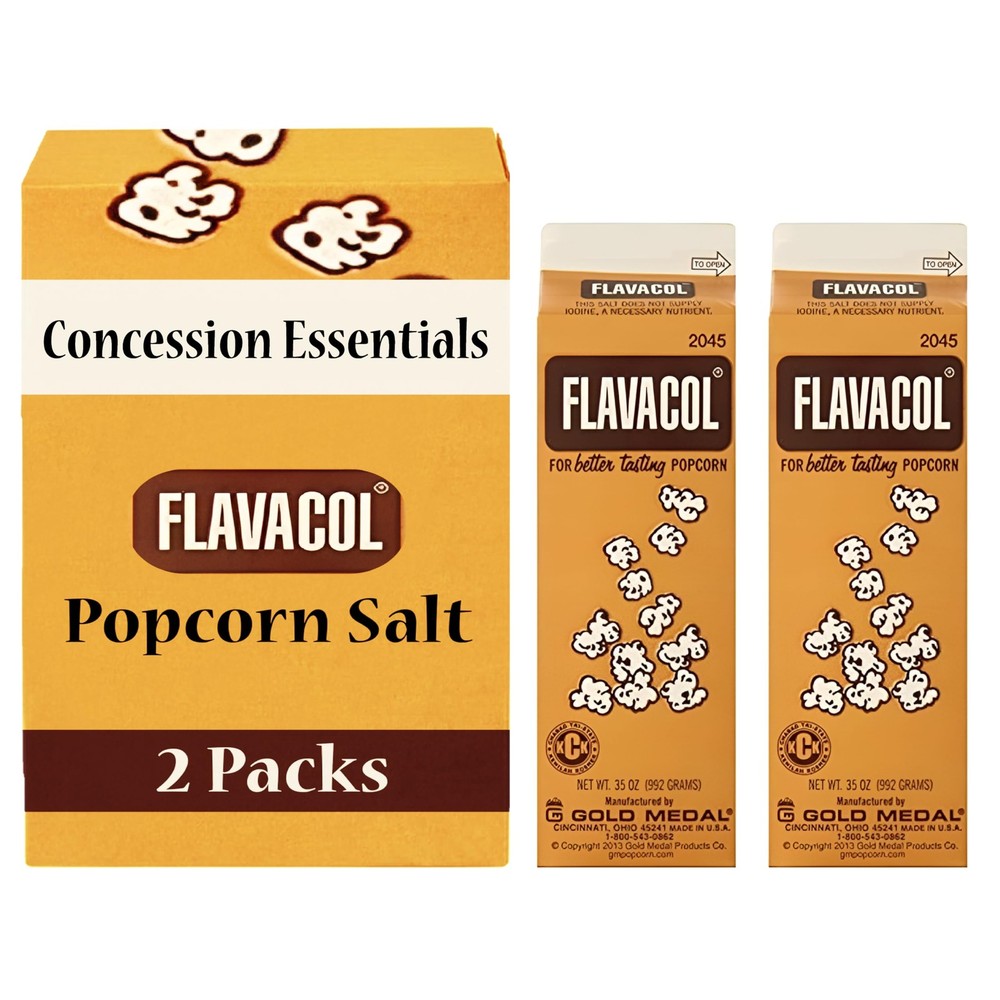 Concession Essentials Flavacol Popcorn 35 Ounce (Pack of 2), 2ct-35oz Carton