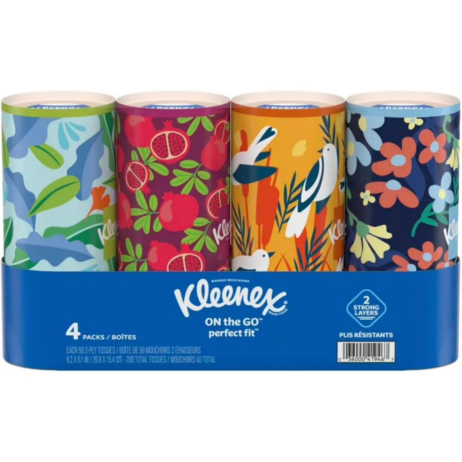 Kleenex Perfect Fit, 50 Count, (4 pack) - Packaging May Vary(Assorted color and gallery