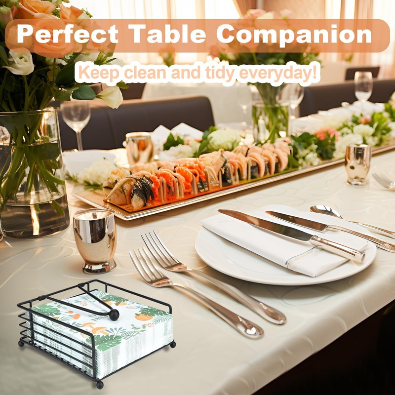 Napkin Holder for Table & Kitchen - Modern Flat Napkin Dispenser for Home & Outd gallery