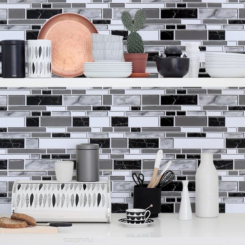 Peel and Stick Kitchen Wallpaper Backsplash Wall Paper for Kitchen 11.8inch x 78 gallery