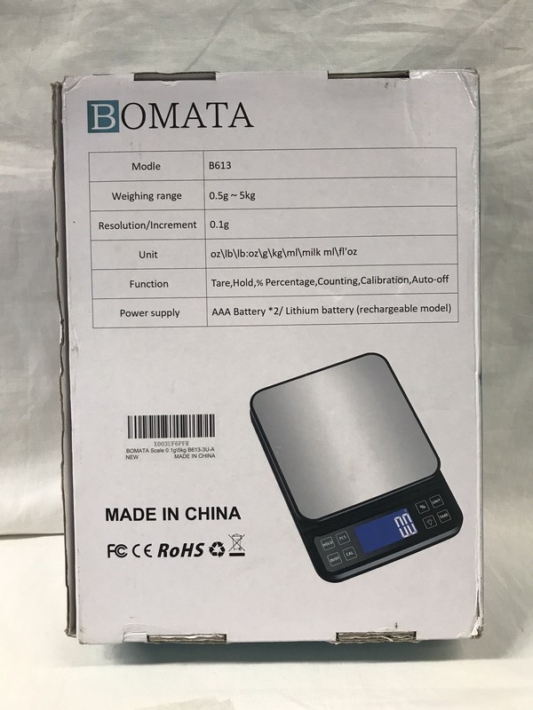 BOMATA Large Digital Kitchen Scale 0.1g/0.001oz High Precision, 5kg/11lb Bakery gallery