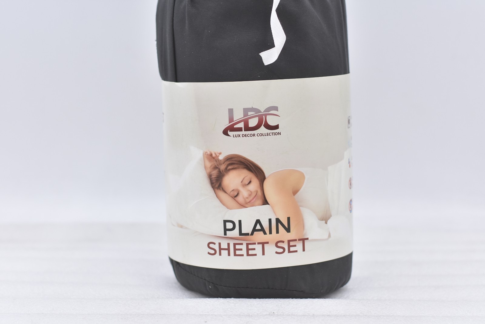 LDC Lux Decor Collection 4pc Queen Black Solid Sheet Set gallery