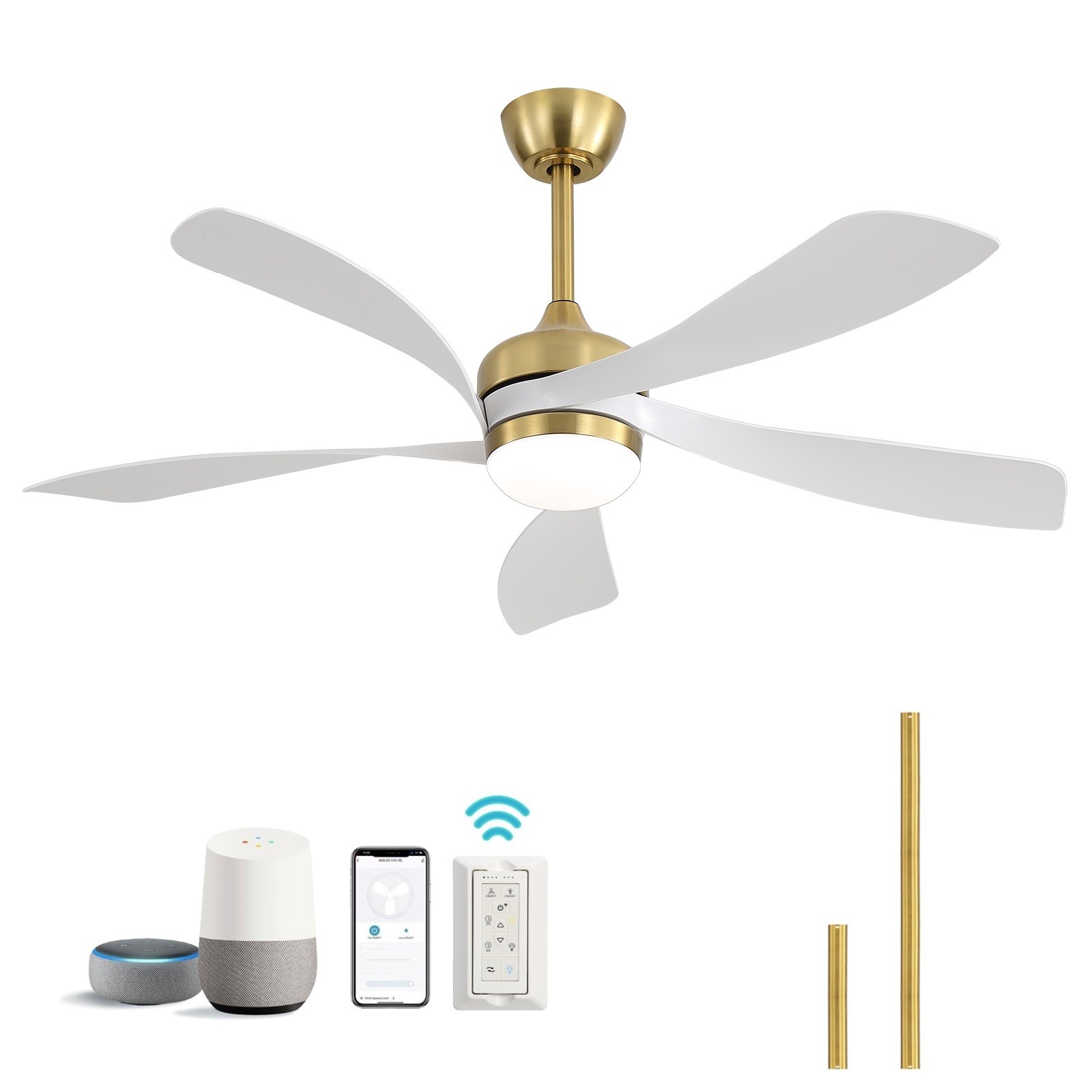 Smart Ceiling Fan Light Kit With Remote & Reversible DC fr Bedroom Outdoor Patio gallery