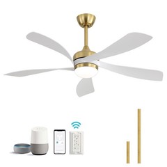 Smart Ceiling Fan Light Kit With Remote & Reversible DC fr Bedroom Outdoor Patio