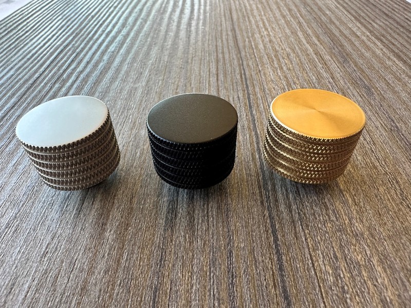 Knurled Cabinet Knob Large Round Solid Brass gallery