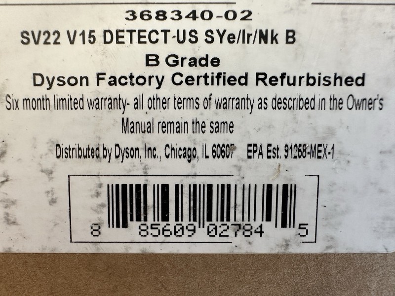 Dyson V15 Detect Total Clean Extra | Yellow/Nickel | Factory Referb gallery