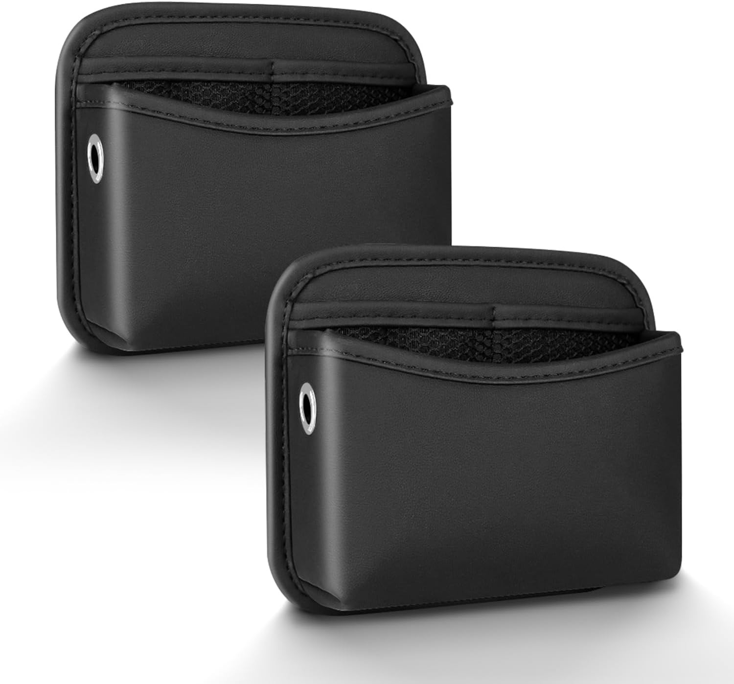 2Pcs Car Side Pocket Organizer, Universal Leather Mini Storage Bag for Cell Phon gallery