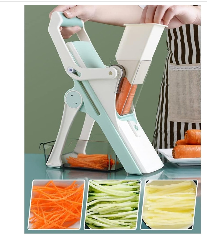 Safe Multifunctional Mandoline Slicer 5 in 1 Vegetable Chopper, Pro Food Chopper gallery