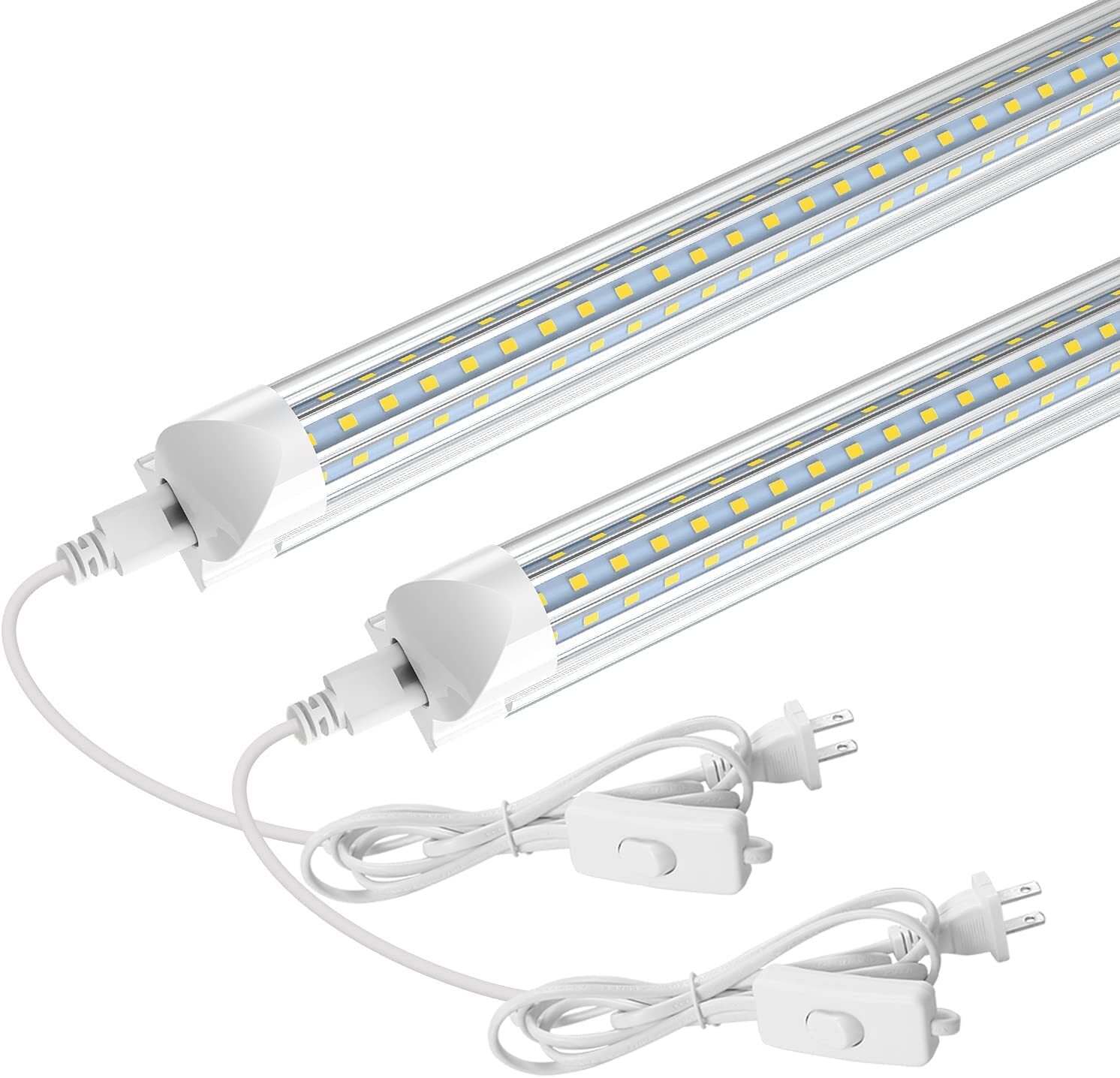 2 Pack Led Tube Light 2FT T8 28W 6000K Integrated D-Shape Shop Light Bulbs gallery