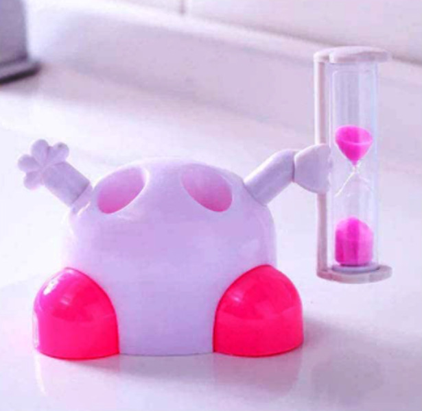 Toothbrush Holder Tooth Brushing Sand Watch Hourglass 3 Minutes Timer Kids USA gallery