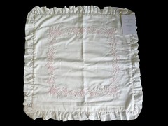 Pottery Barn LoveShackFancy Embroidered Ruffle Pillow Cover ~ 20″ x 20″ ~ NEW