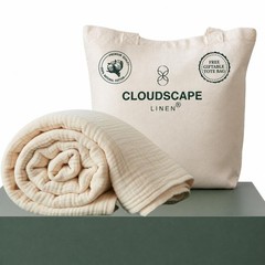 CLOUDSCAPE 4 Layer Muslin Blanket for Adults 100% Cotton Throw Blanket 50″x…