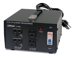 LiteFuze JP-2000 2000W Japan Voltage Converter 100V-120V Step UpDown Transformer