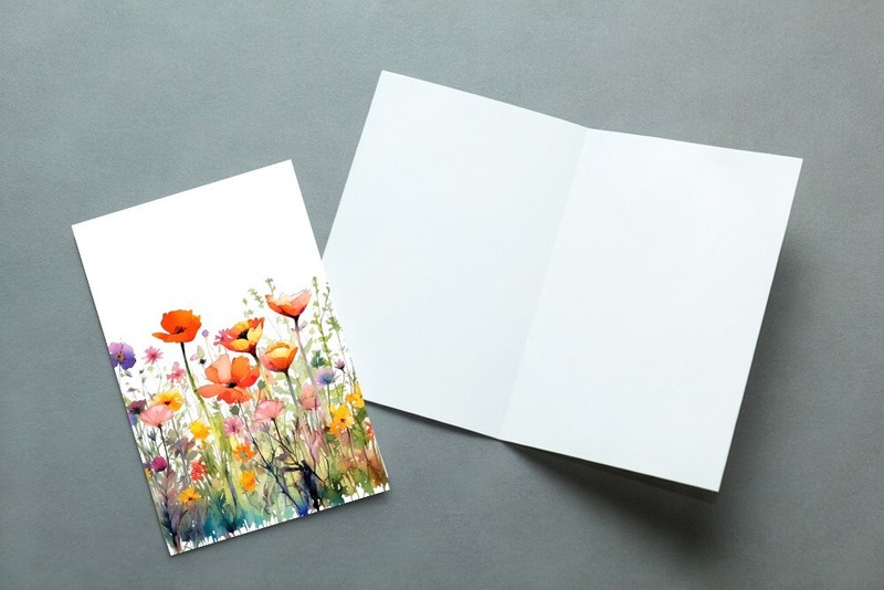 10 Assorted All Occasion Note Cards Blank Greeting Cards Watercolor Wildflowers gallery