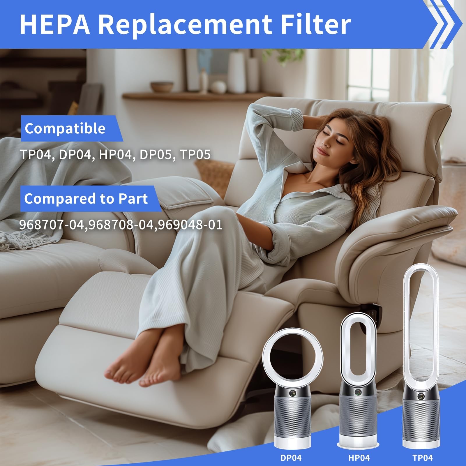 Fanulter Tp04 Filter Replacements For Dyson Hp04 Tp04 Dp04 Tp05 Dp05 Air gallery