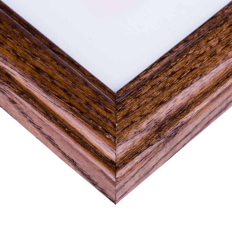 Craig Frames Wiltshire 236, Simple Brown Hardwood Picture Frame With Single Mat gallery