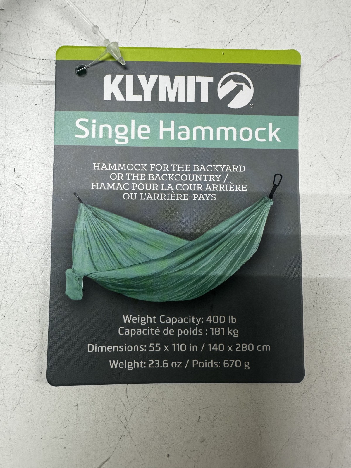 Klymit Single Hammock TEAL NEW gallery