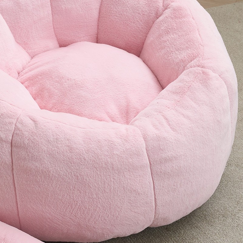 Pink Cat-Shaped Bean Bag Sofa, No Assembly, for Living Room & Bedroom gallery