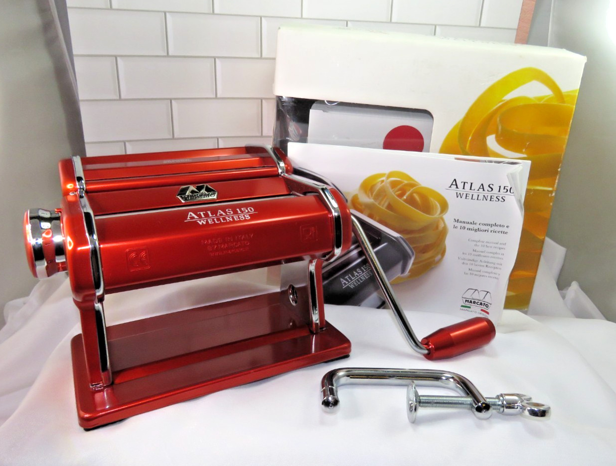 Marcato Wellness 150 Pasta Maker Red & Stainless Steel Complete New Open Box gallery