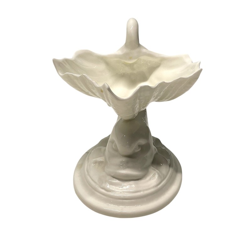 Royal Worcester Bone China White Fish Dolphin Table Salt Footed Dish 6/92 gallery