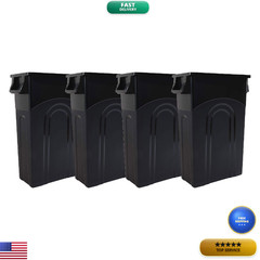 United Solutions Highboy Waste Container 23 Gallon Space Saving Slim Profile