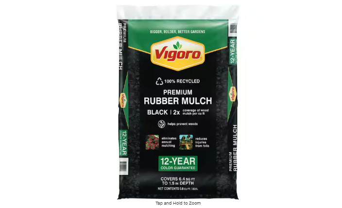 0.8 cu. ft. Black Bagged Recycled Rubber Mulch gallery