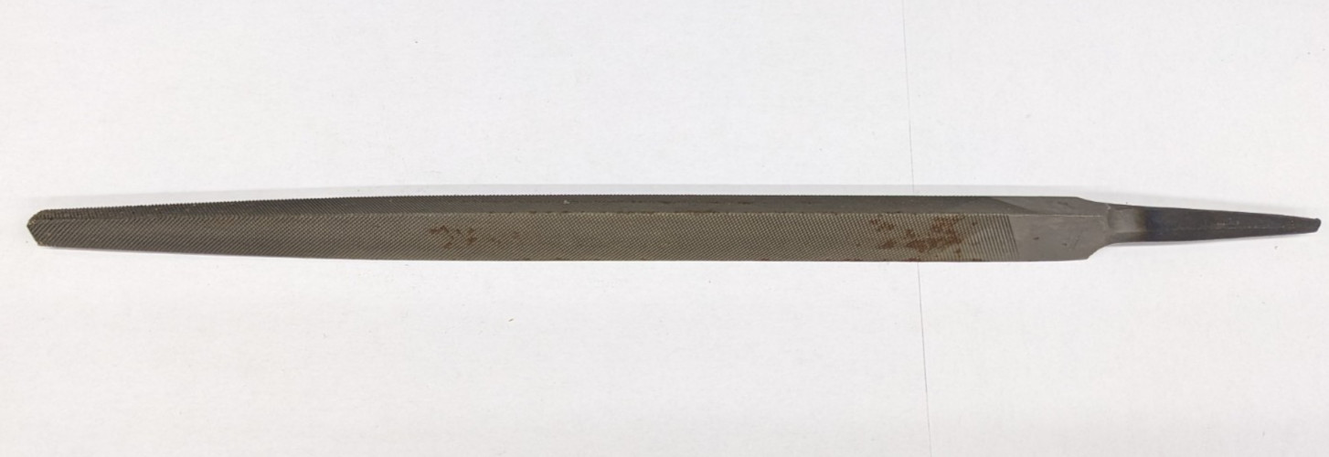 Three-Square Triangular File Second Cut Double Cut Taper 12" Long - 3-Square gallery