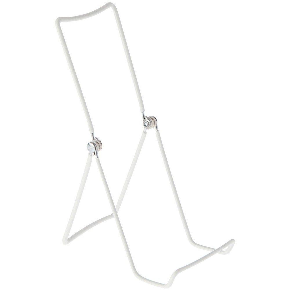 Gibson Holders Adjustable White Wire Display Easel, 3.5" W x 4.5" D x 9.25" H