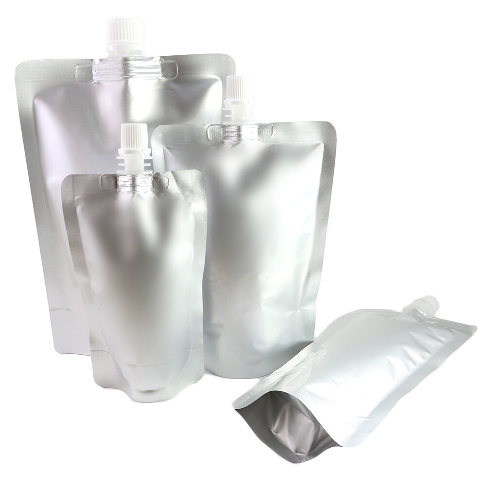 100-1000ML Silver Drink Pouches Flask Bags Cruise Travel Screw Cap Beverage Bags gallery
