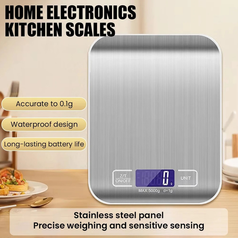 10kg/1g Electronic Kitchen Scale Stainless Steel High Precision Baking Tool gallery