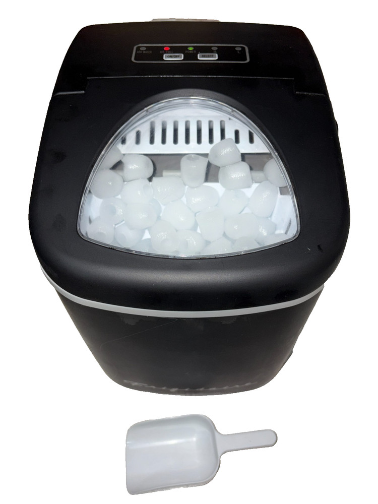 Frigidaire EFIC128-BLACK-6COM Retro Black 26 lbs. Portable Countertop Ice Maker