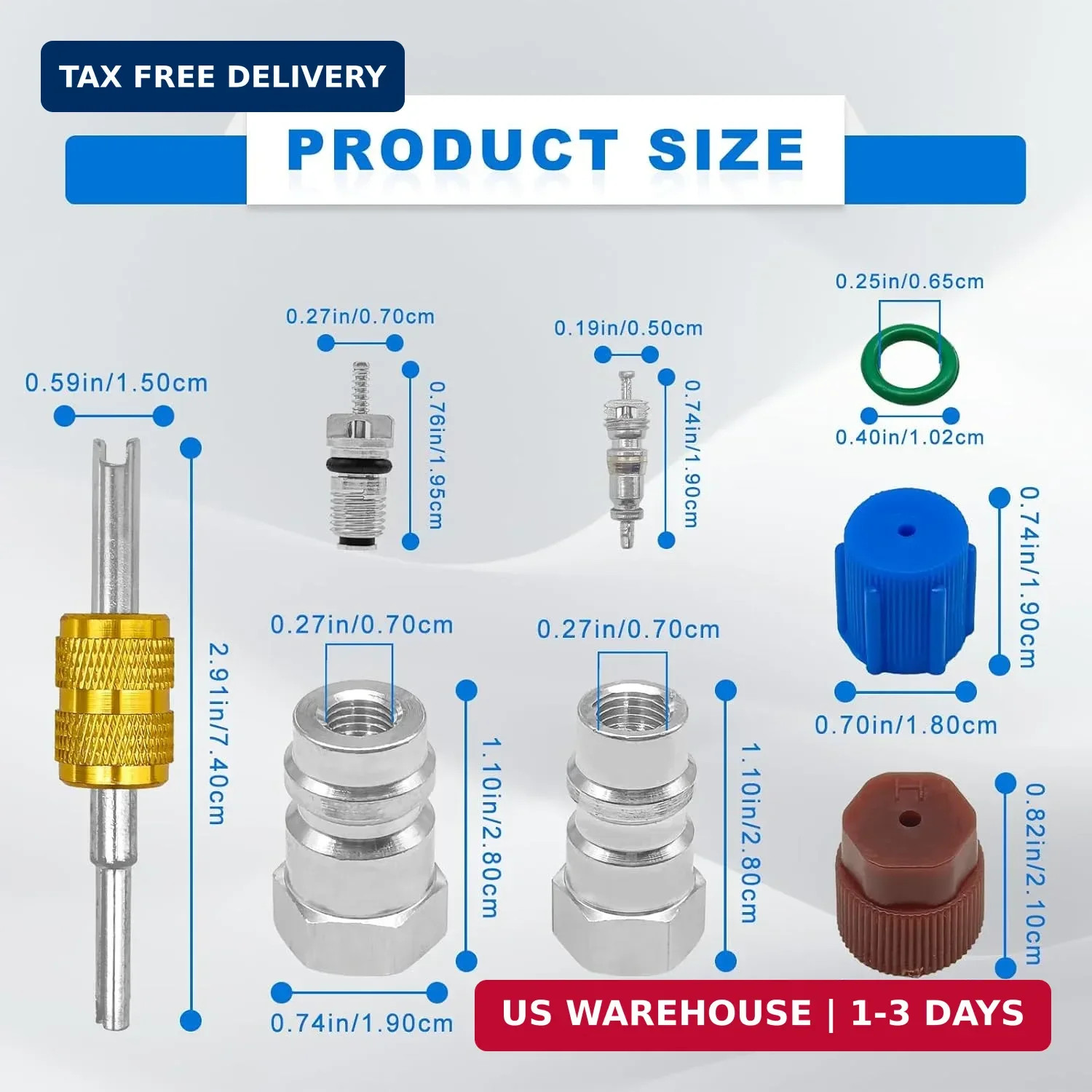 R12 to R134A Conversion kit, AC Retrofit Fitting Adapter Kit,R12 R22 to R134A Hi gallery