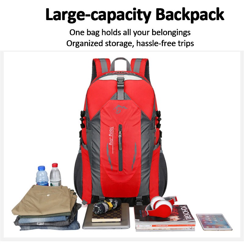 Large Basics Backpack School Study Travel Classic Design Book Bag Hiking Camping