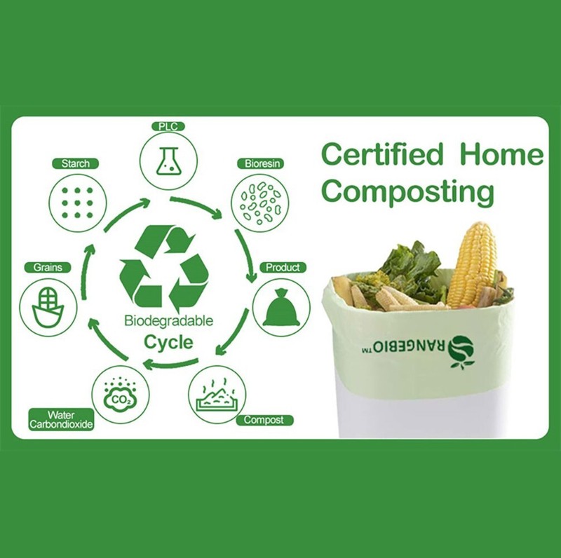 OrangeBio 100% Compostable Compostable Shopping Bags, 200 Count gallery