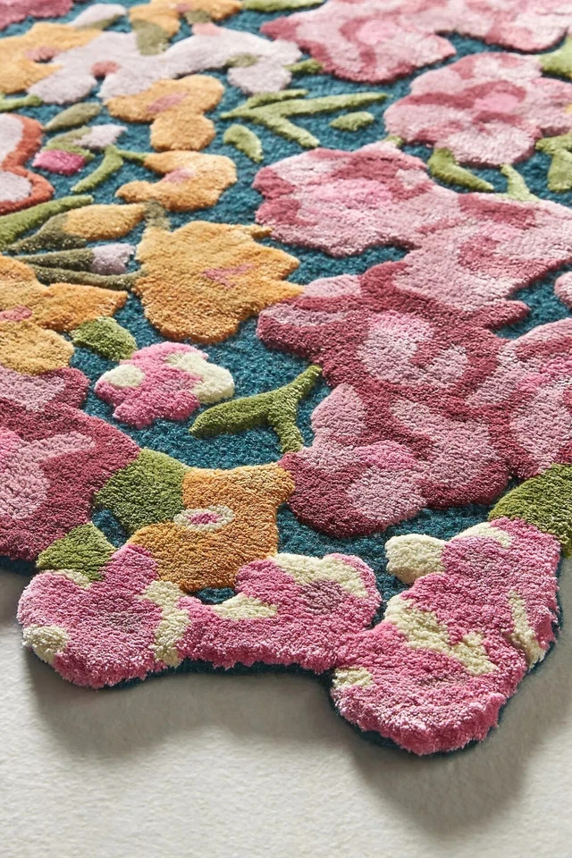 Cassia - Pink, Hand-Tufted Wool & Viscose Soft Area Rug Carpet 4X6 FEET gallery