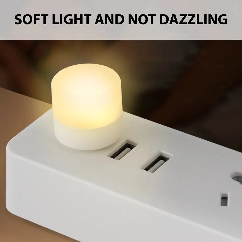 3PCS USB Night Light Mini LED Plug Lamp Power Bank Reading Eye Protection gallery