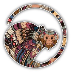 Patterned Monkey Car Bumper Sticker Decal