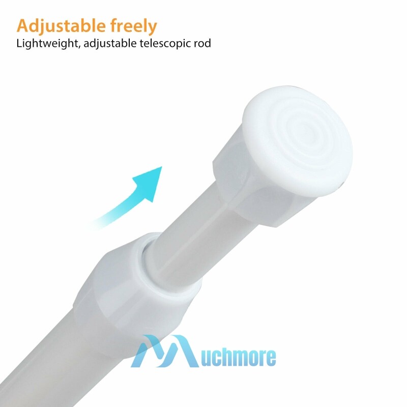2~4Pack Adjustable Spring Load Tension Curtain Rod Telescopic Steel Pole 23-43in gallery