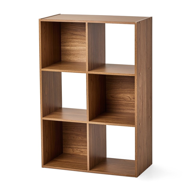 11" 6-Cube Storage Organizer, Warm Walnut gallery