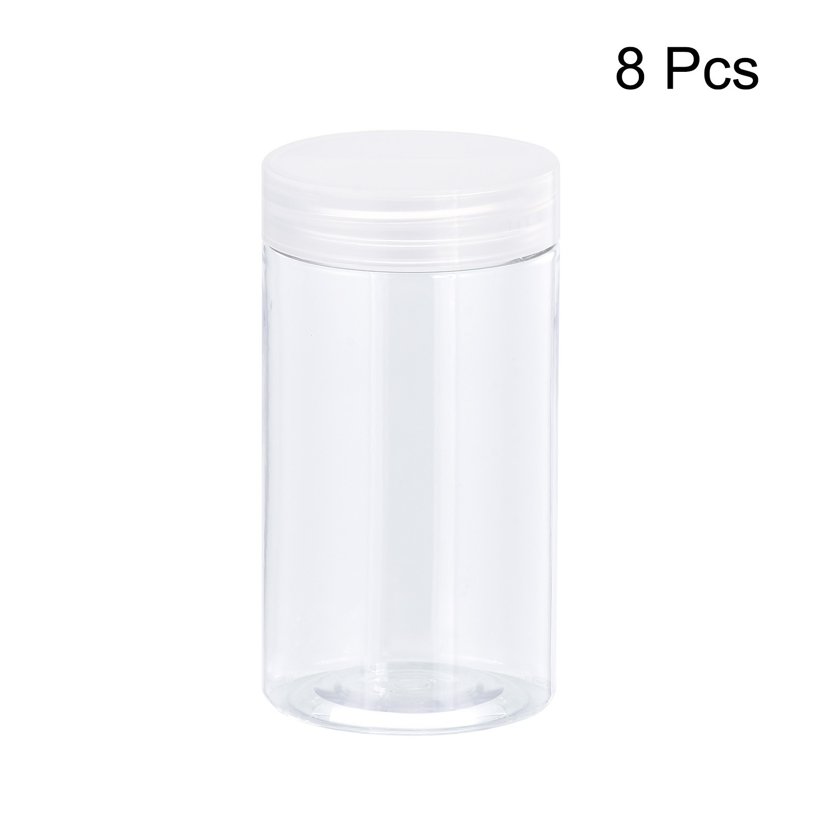 5oz/ 150ml Round Plastic Jars with Transparent Screw Top Lid for Storage 8Pcs gallery