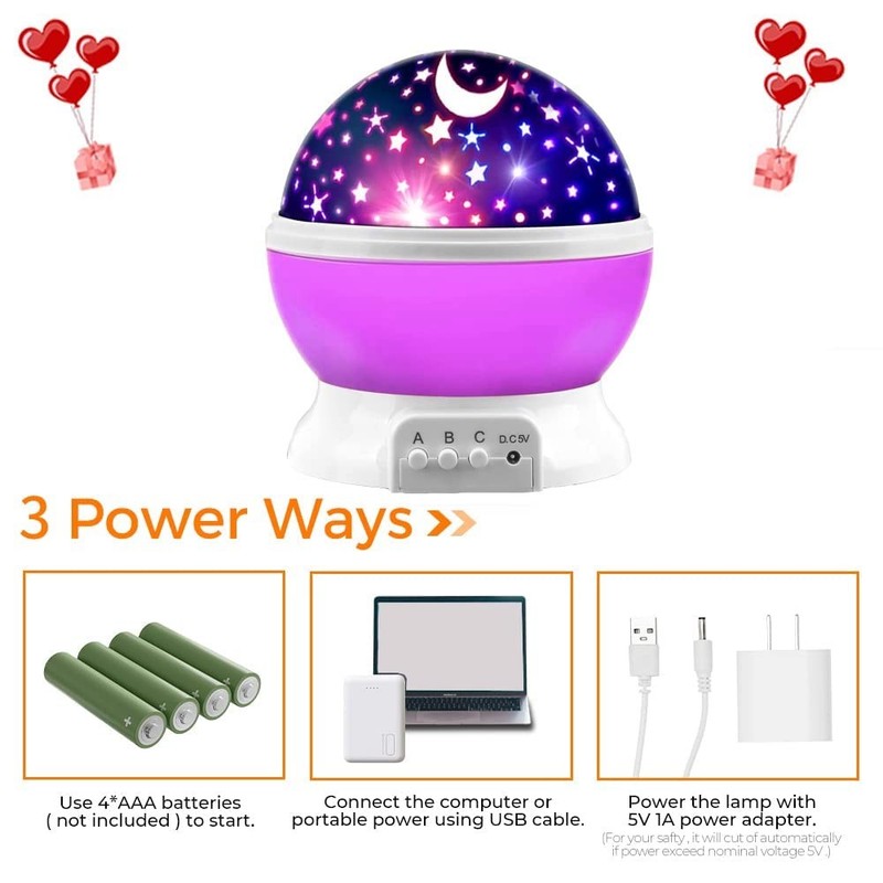 2 Pack Galaxy Star Projector Night Light, Romantic Bedroom Decor Lamp for Kids gallery