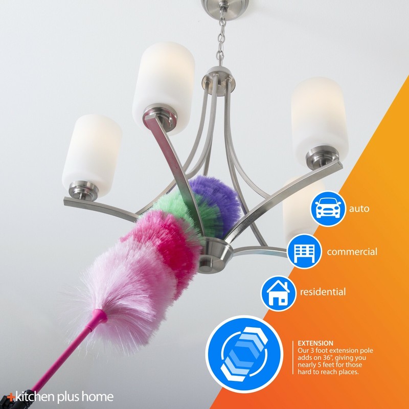 Static Duster - 27" Large Electrostatic Duster with Bonus 35" Extension Pole gallery