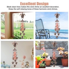 Sea Turtle Wind Chimes for Outside, Large Turtle Garden Decor, Unique Sea Animal