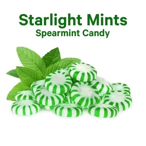 Spearmint Starlight Mints Wrapped bulk Candy -1,2,3 lbs. | Free Shipping! gallery