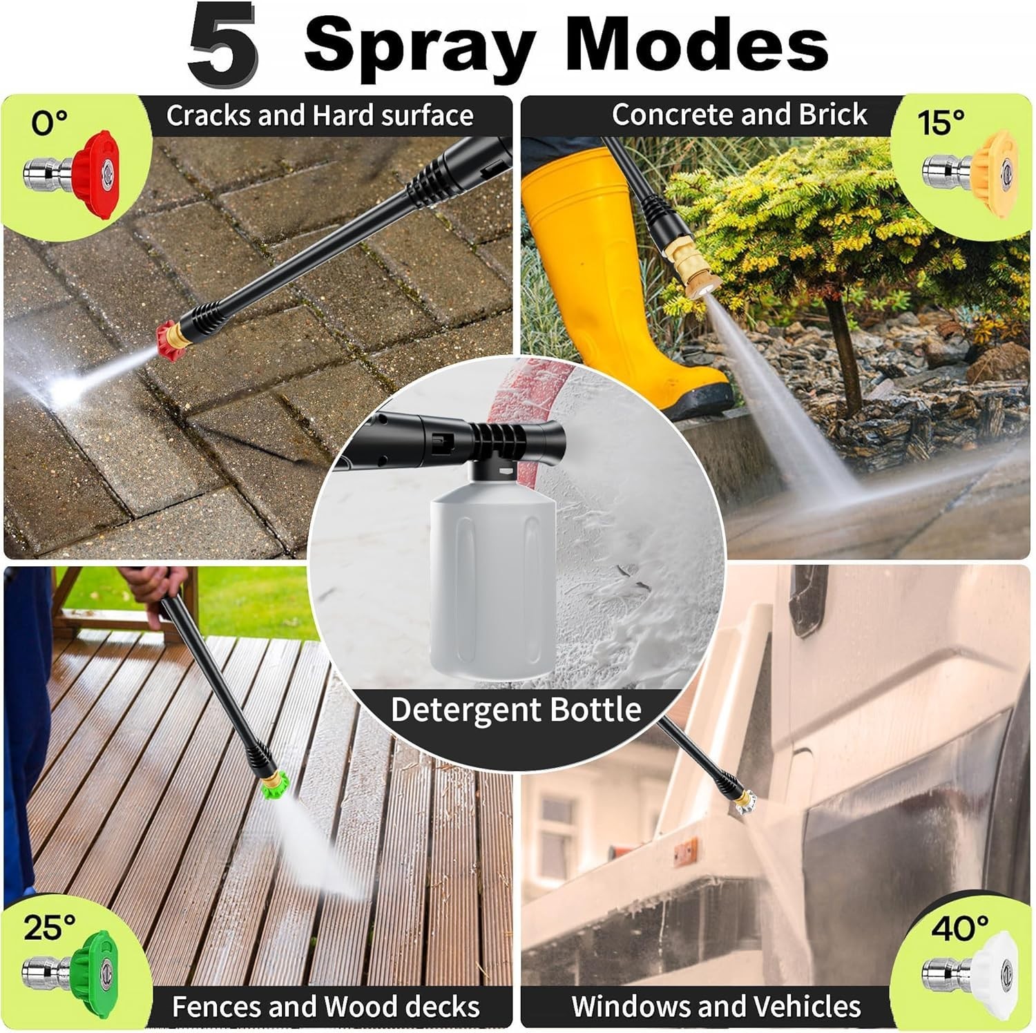 FOTING Pressure Wash 4500 PSI, 3.2 GPM Electric Pressure Washer with 4 Nozzles gallery
