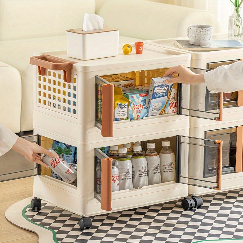 Stackable Plastic Storage Bins with Lids & Doors: Foldable, Wheeled Organizers gallery