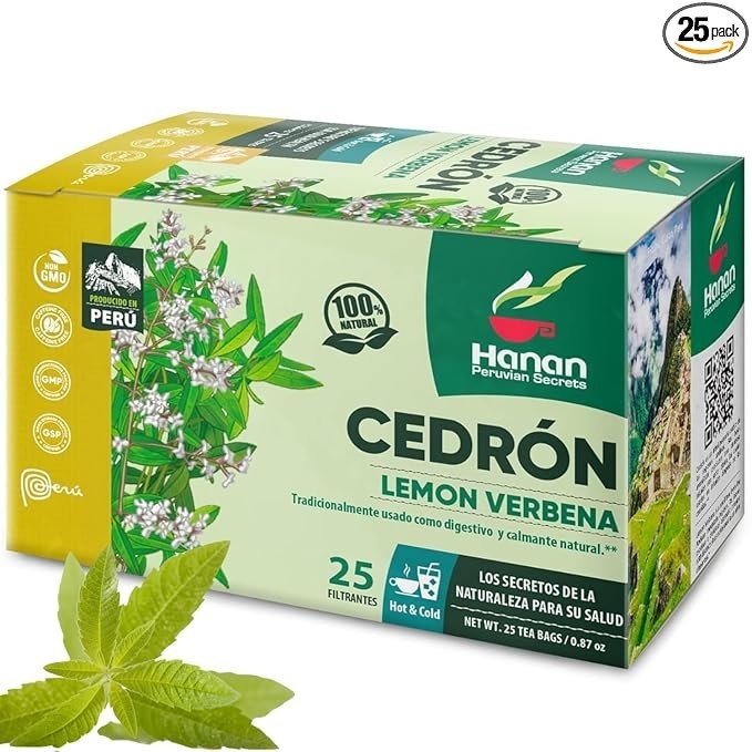 Hanan Lemon Verbena Tea (Cedron) | Pack of 25 Teabags | Te de hierbas de Cedron gallery