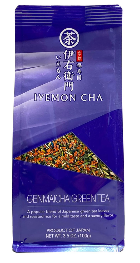 IYEMON Genmaicha 玄米茶 Green Tea 100g/3.5oz - Product of Japan, Free Shipping !!