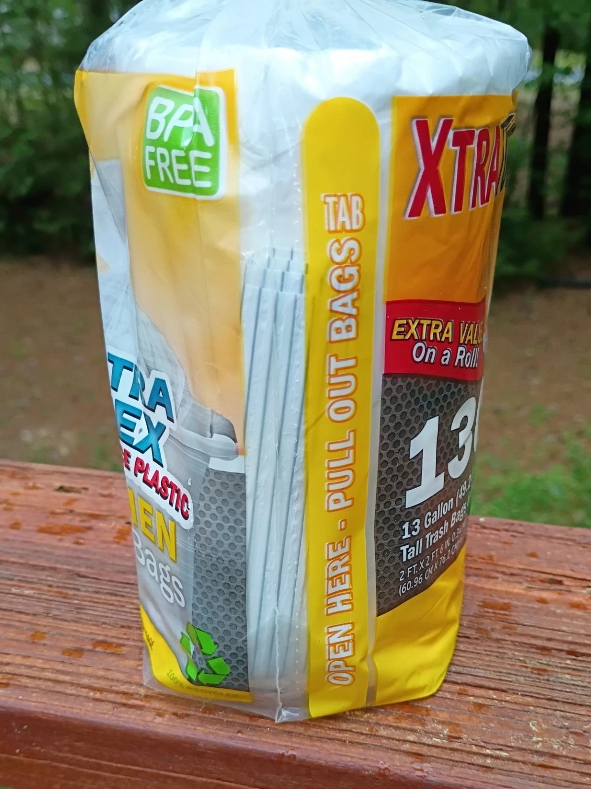Xtra Tuff Ultra Flex Trash Bags Kitchen Drawstring Bag 13 Gallons 130ct (1) Free gallery